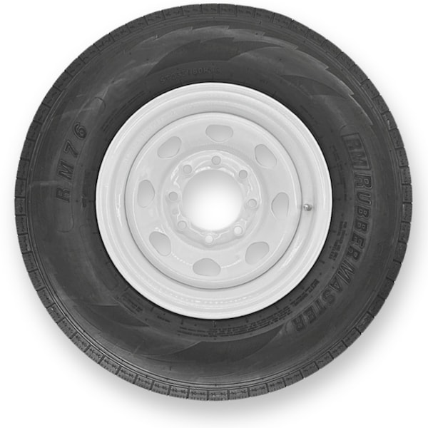 Rubbermaster - Steel Master Rubbermaster ST235/80R16 10 Ply Highway Rib Tire and 8 on 6.5 Eight Spoke Wheel Assembly 599336 - main